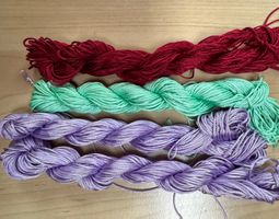 4 x Garn  Armbändeli Knüpfen Makramee Weben   TOP Farbe