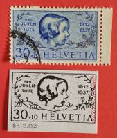 1949B) J84.2.03, Abart rechter Markenrand dünkler