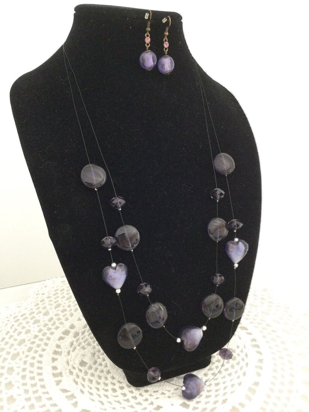 Ketten: Collier + Boucles perles verre améthyste – Neu und originalverpackt aus Agiez von chouchanelle 3