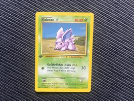 Pokemon Nidoran 1. Edition non holo Base Set