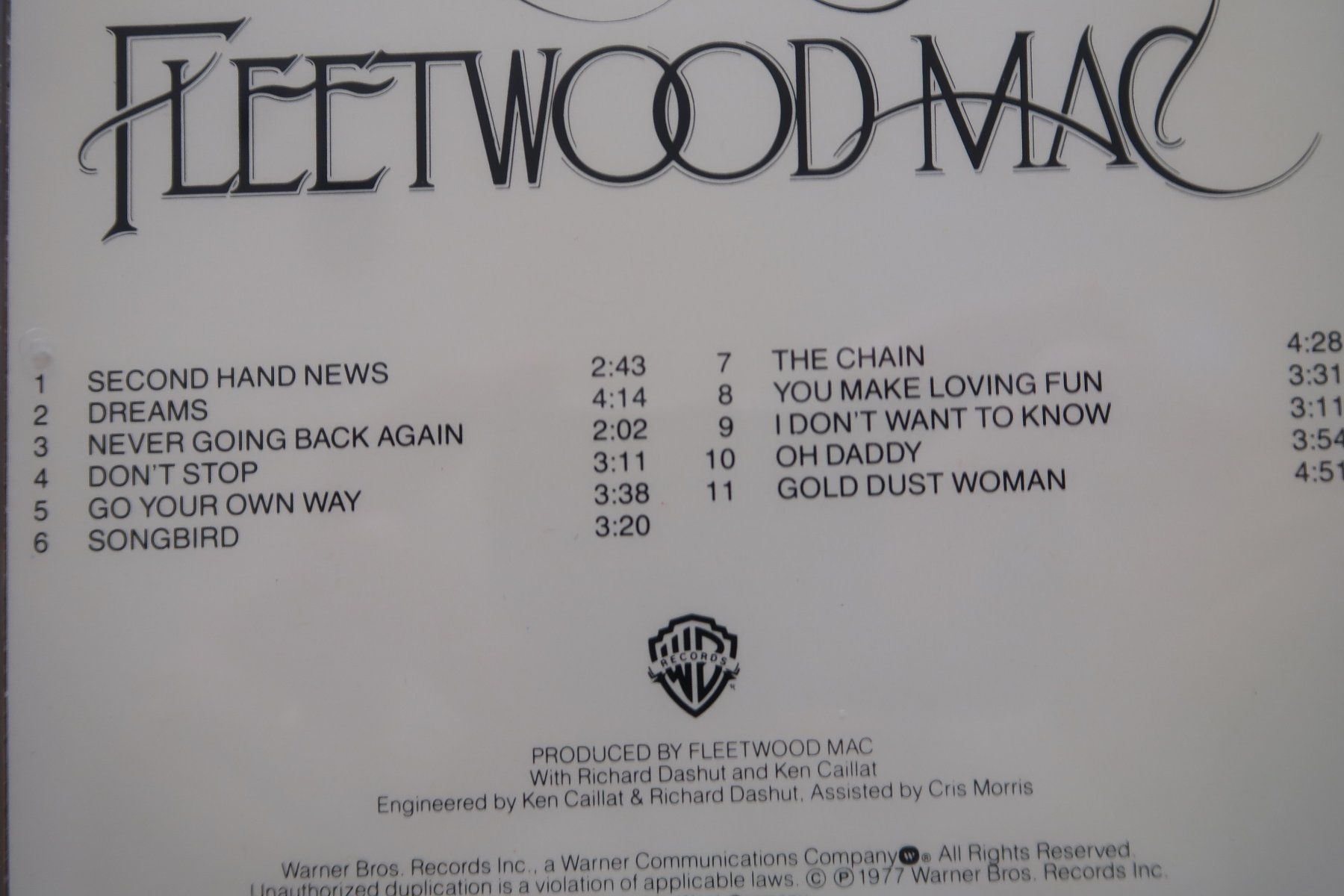 CDs: FLEETWOOD MAC - RUMOURS - mit DON'T STOP - CD – Gebraucht aus Basel von Patiscat 2