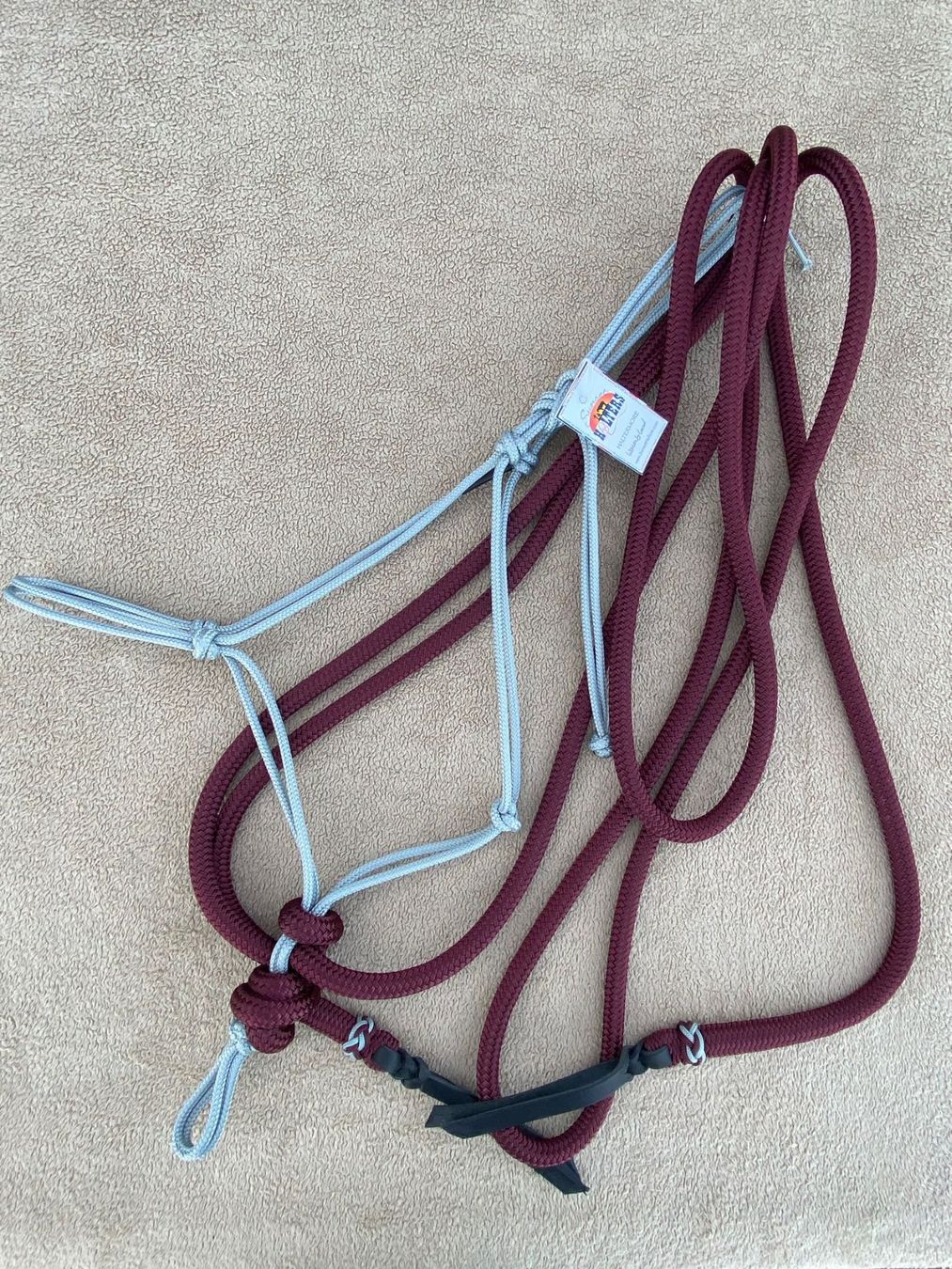 Briglie & Cavezze: Sunset Halters Knotenhalfter PUDERBLAU mit Mecate – Nuovo (secondo la descrizione) da Frauenfeld venduto da Nikodemus3 1