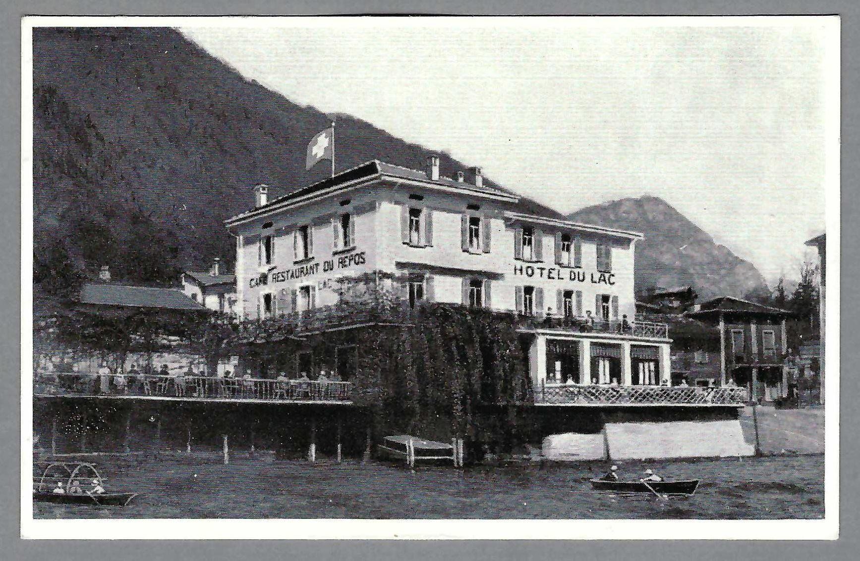 Cartoline postali: 1941, MELIDE, HOTEL DU LAC – Usato da Pura venduto da ulisse1957