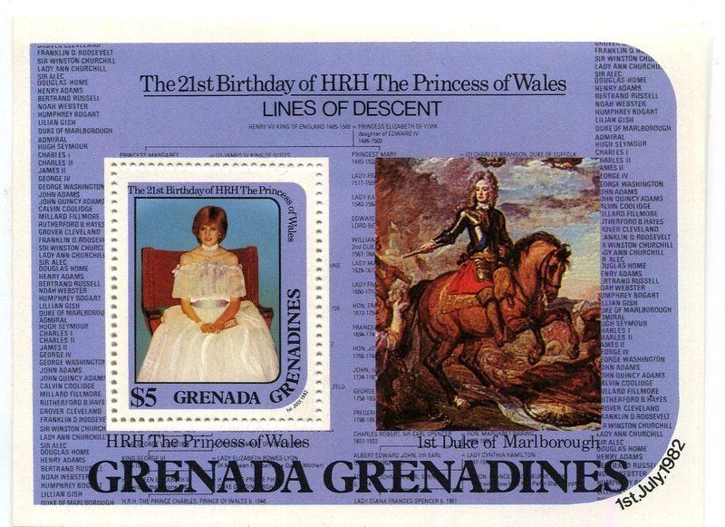 Tous les timbres: Block "Lady Diana". Grenada – Neuf avec emballage d'origine à Basel par Butsch5