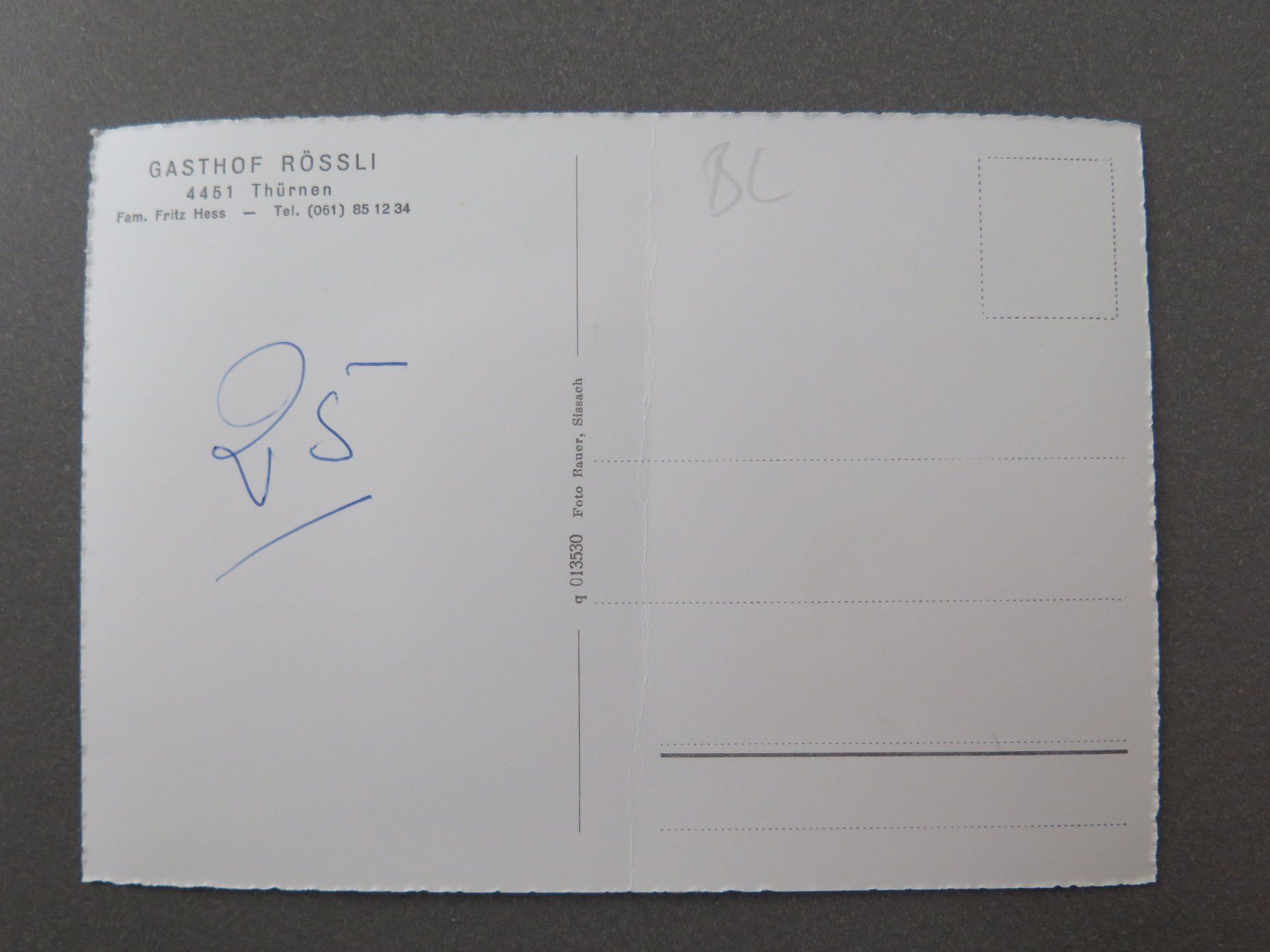 Cartoline postali: THÜRNEN - GASTHOF RÖSSLI – Usato da Wittenbach venduto da lipasal 1