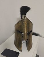 Spartanischer Helm mit echtem Rosshaar Busch. Deko/Kostüm