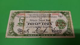 Philippinen 20 Pesos Geldschein von 1942 - Rarität!