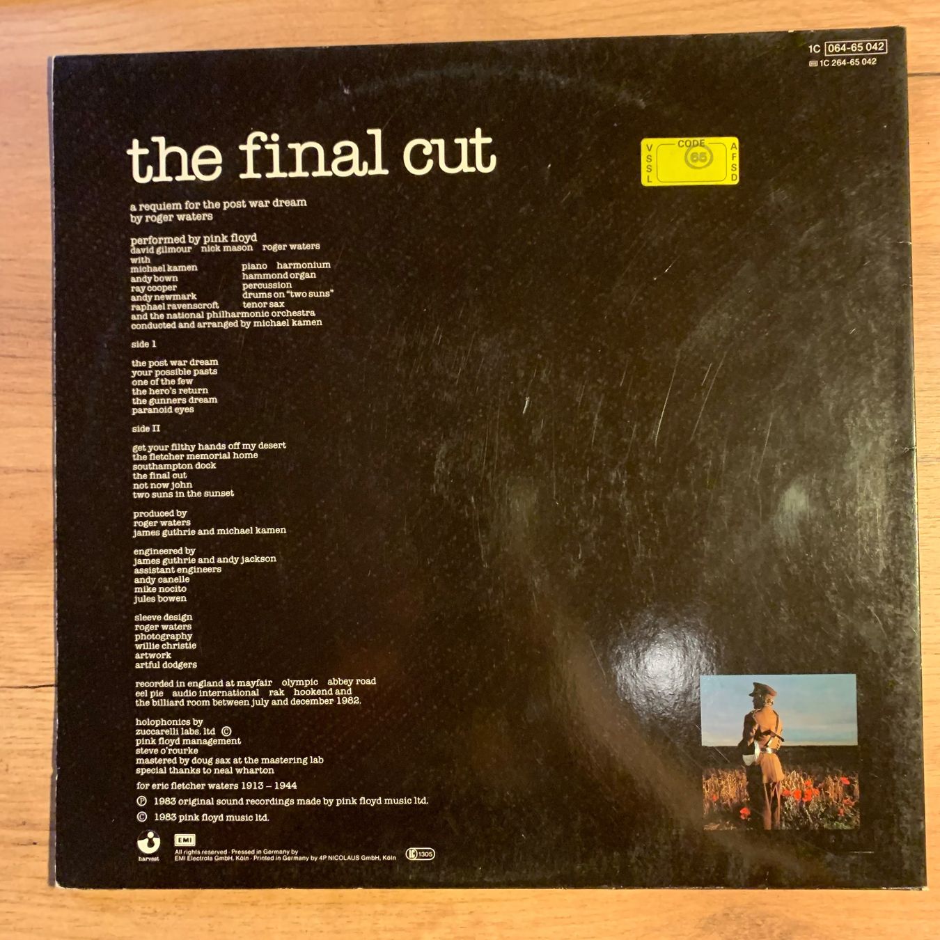 Dischi in vinile: PINK FLOYD - THE FINAL CUT...OG GER 1983...VG+/VG+ – Usato da Gals venduto da Diskopatshop 1