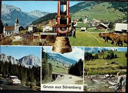 Gruss aus SÖRENBERG Alphornbläser - Kühe - Auto
