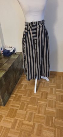 Massimo Dutti Rock Gr.36 Beige/Schwarz Gestreift Top