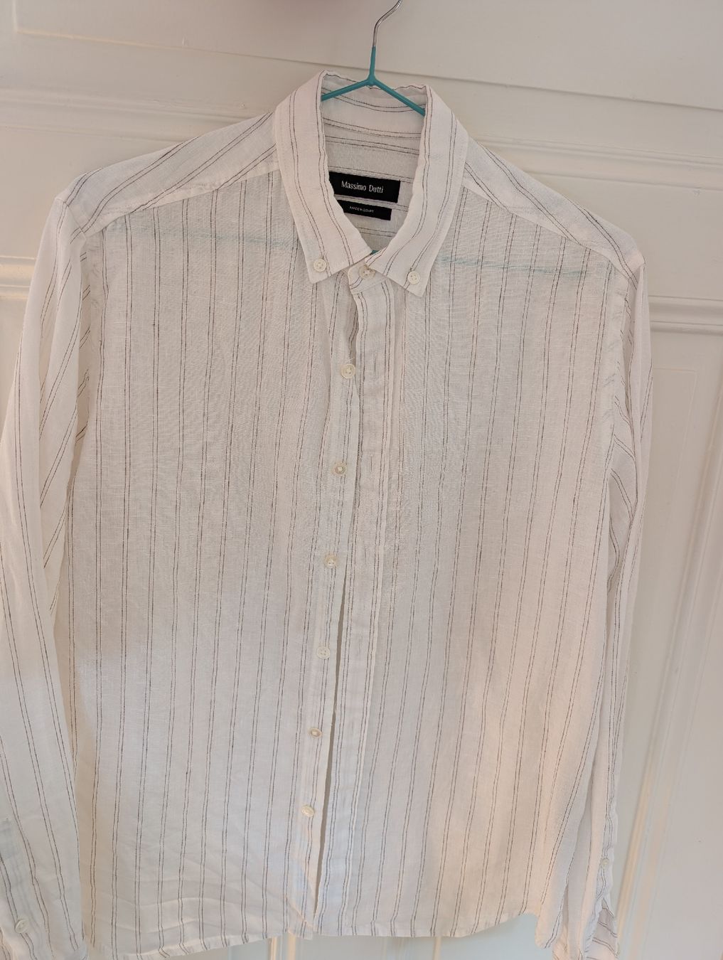 Massimo Dutti Camicie: Massimo Dutti Leinenhemd Weiss Slimfit Gr. S – Usato da Zürich venduto da Hedkandi