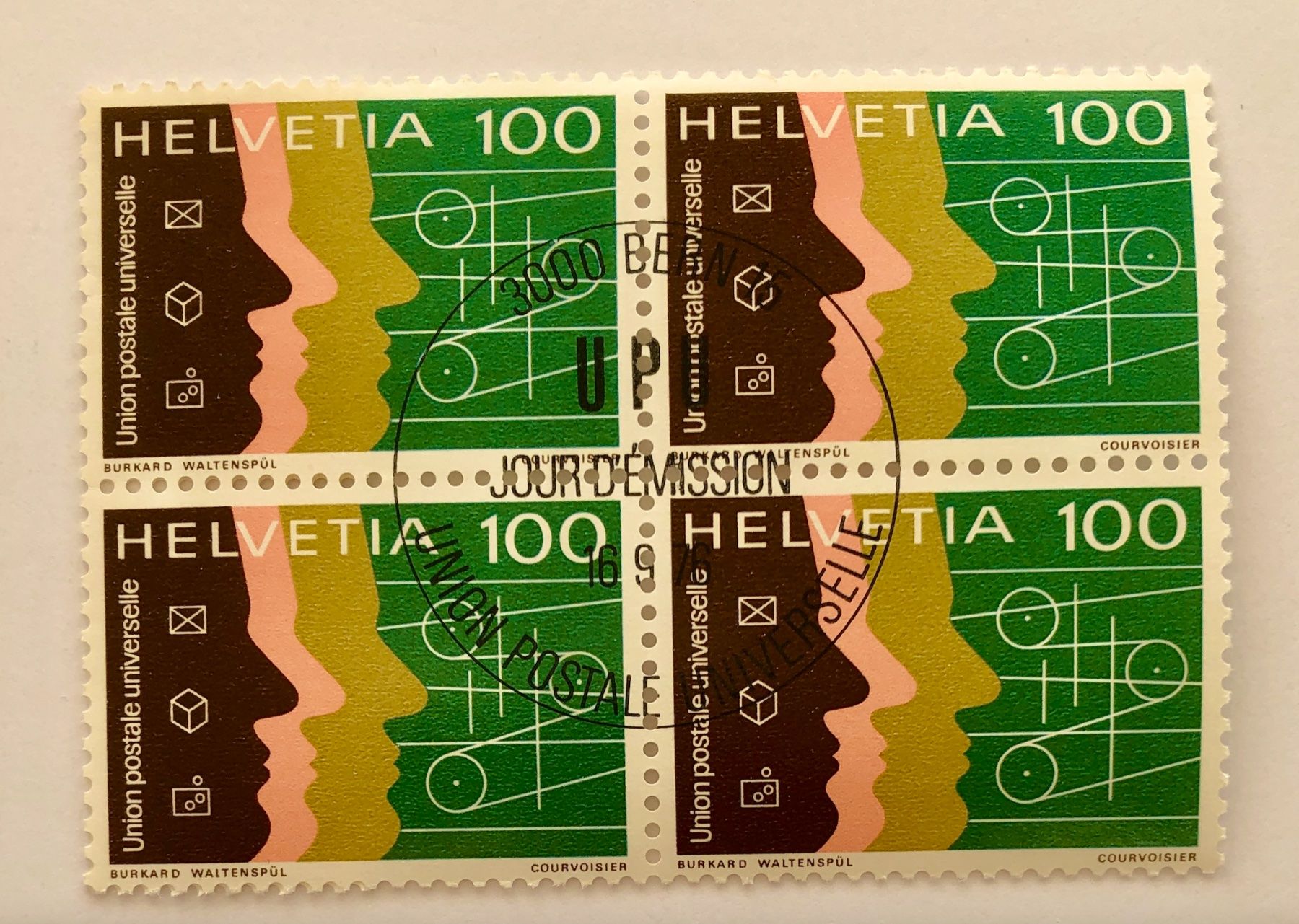 Tutti i francobolli: Viererblocks Dienstmarken, UPU  Bern    – Usato da Aarau venduto da Billa007