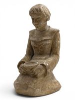 Antike Terrakotta Figur signiert 