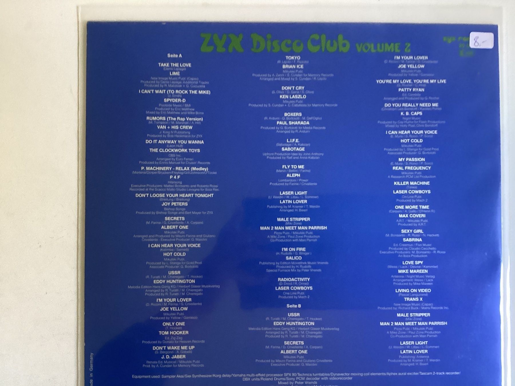 Dischi in vinile: ZYX Disco Club Maxi-Single - Volume 2 – Usato da Lyss venduto da Tyrell 1