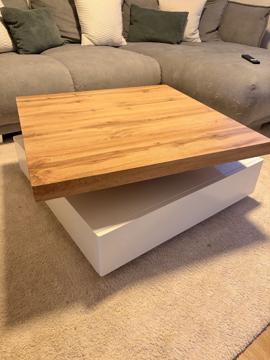 Tavoli: Moderner Couchtisch weiss/Holz – Usato da Jonschwil venduto da sab_5gmn