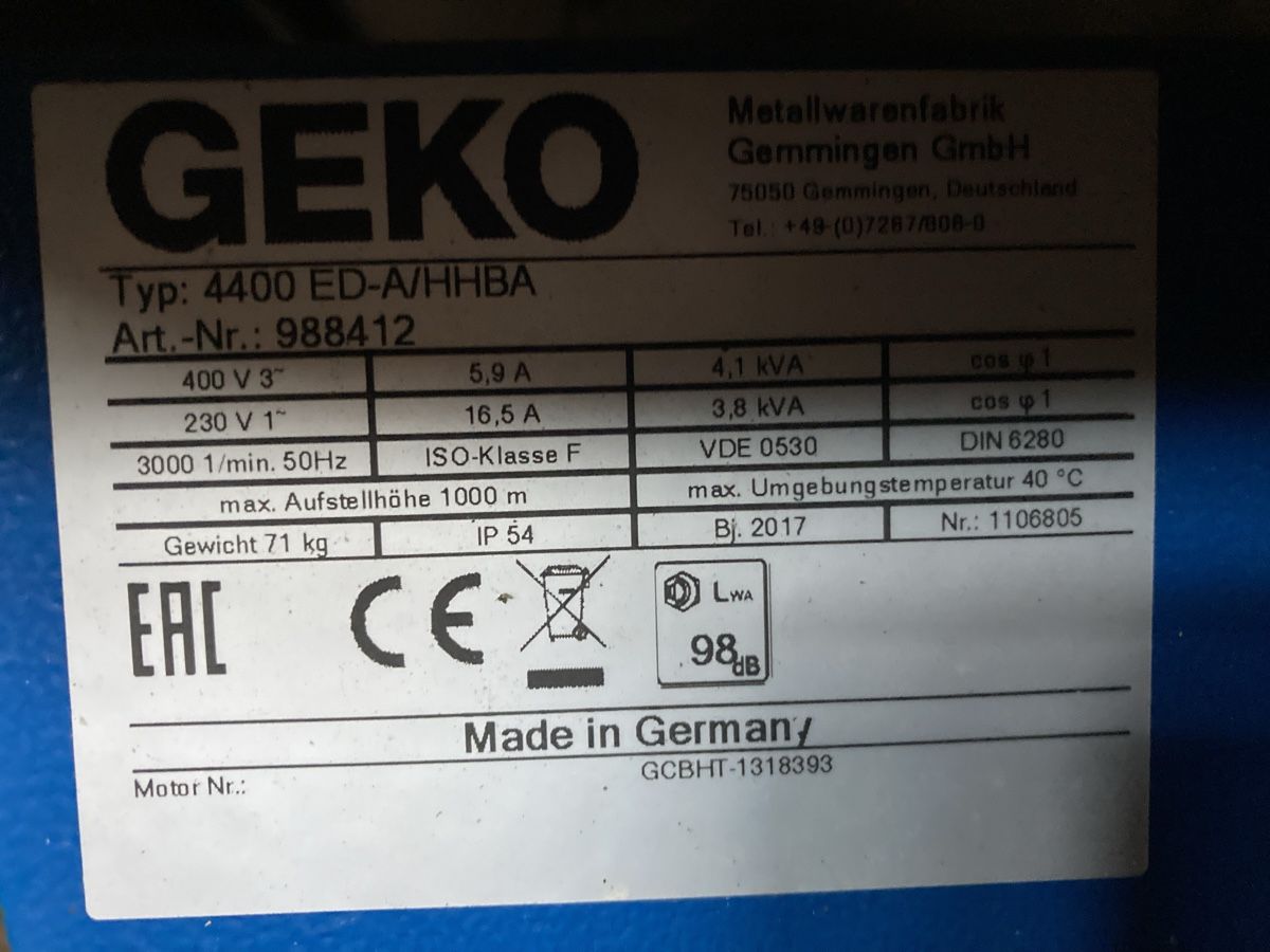 Honda Générateurs de courant: Stromagregat Generator Chromstahl Abdeckung – D'occasion à Bernhardzell par WernerHeim 6