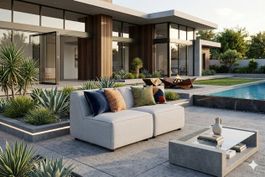 2 Modulo Sunbrella Loungesessel hellgrau neu u originalverp