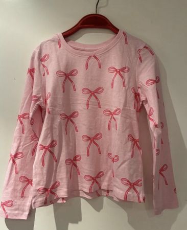 Mädchen Langarmshirt mit Schleifen Gr 122 zum Austragen
