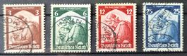 Reich 1935 Michel Satz - Série 565 - 568 ʘ