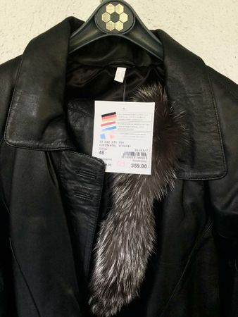 Damen Echtledermantel schwarz Grösse 46 wie neu