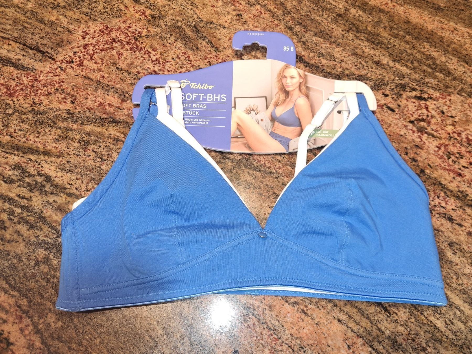 Tchibo Altra biancheria intima: 2 Neue BHs weiss und blauGr.85 B – Nuovo e nell'imballaggio originale da Döttingen venduto da Verkauf 1
