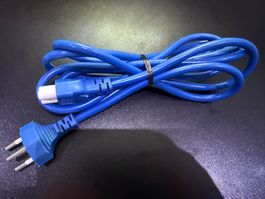 Netzkabel, T12 auf IEC C5, 1.8m, Farbe: Blau