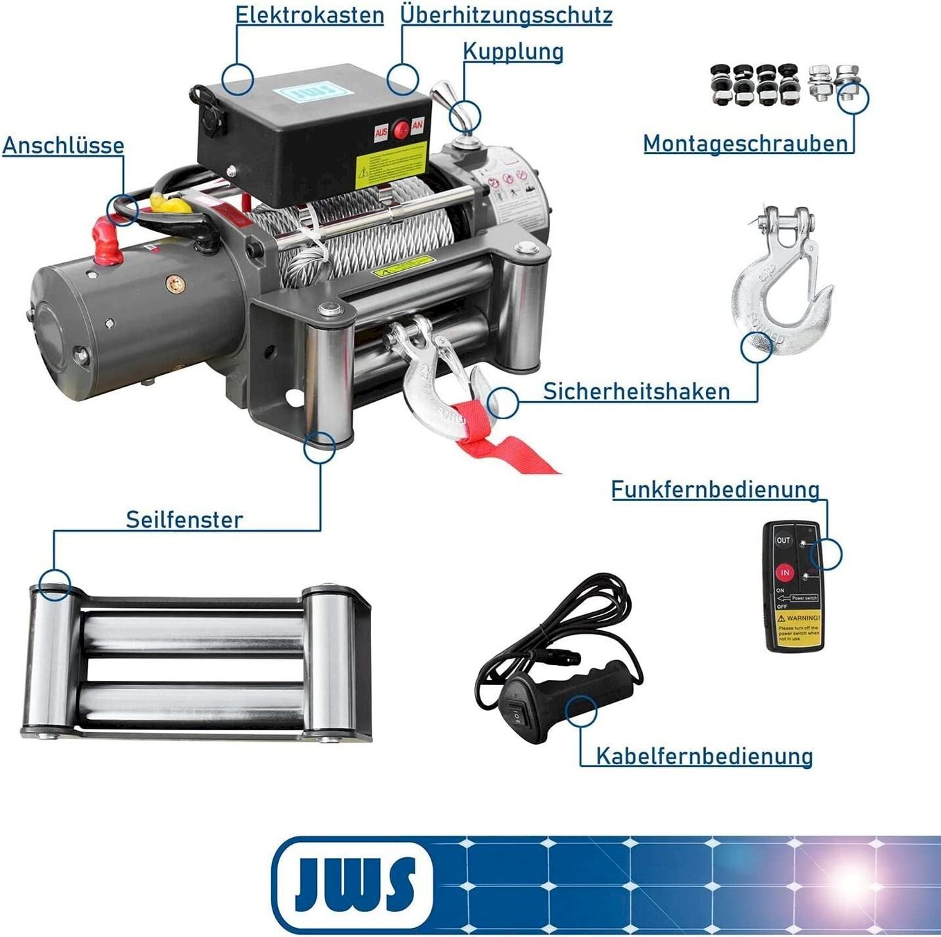 Forst Seilwinden & Rückzangen: Elektrische Seilwinde 12V 5,9T Stahlseil – Neu und originalverpackt aus Bottighofen von zaap 1