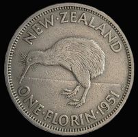 NEUSEELAND ONE FLORIN 1951