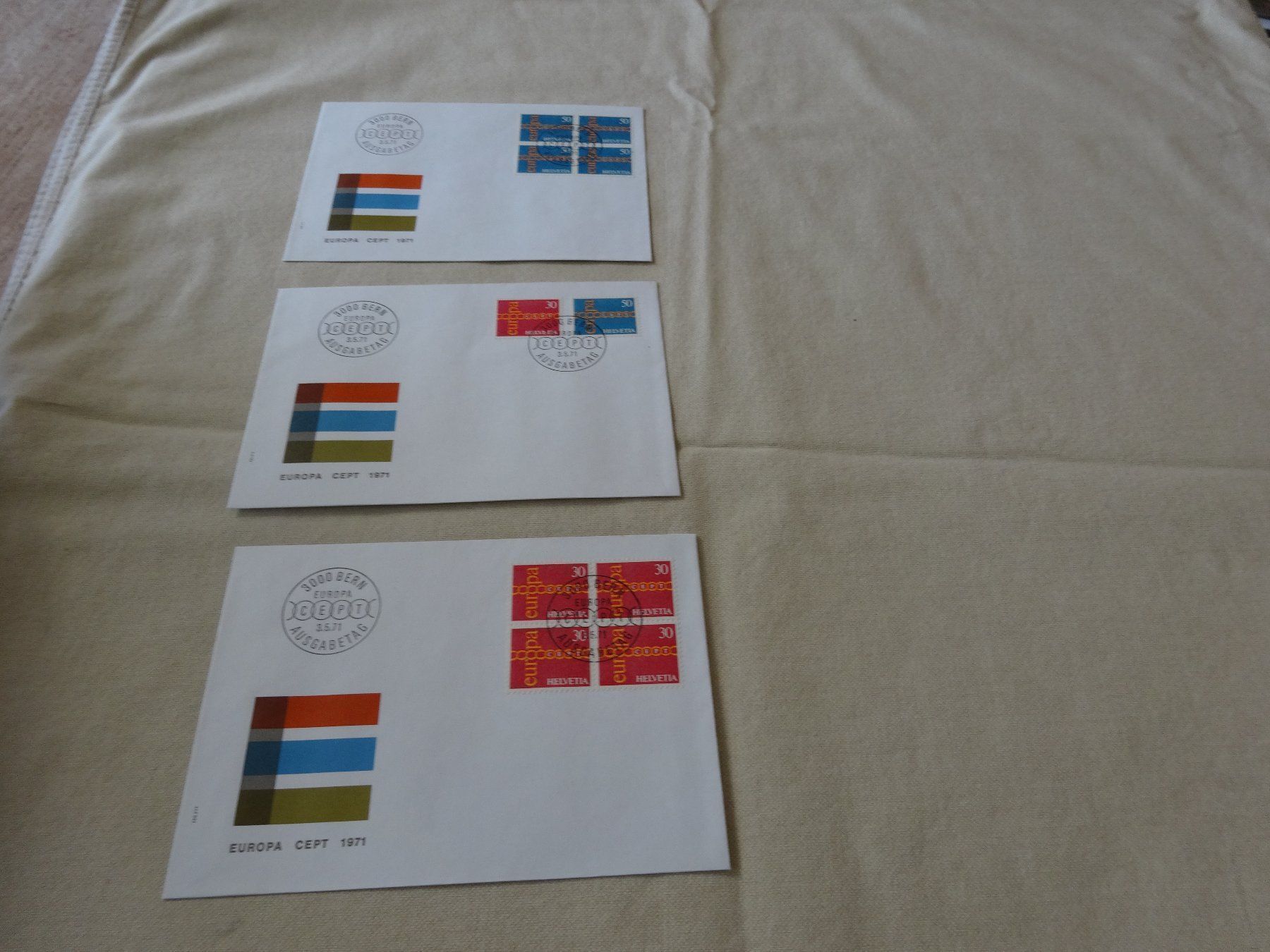 Alle Briefmarken: 3 Sonderbriefe Europa Cept 1971 – Neu und originalverpackt aus Neerach von jenny062