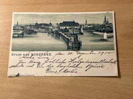 Alte Ansichtskarte Konstanz, 1900, Basel, Rarität!