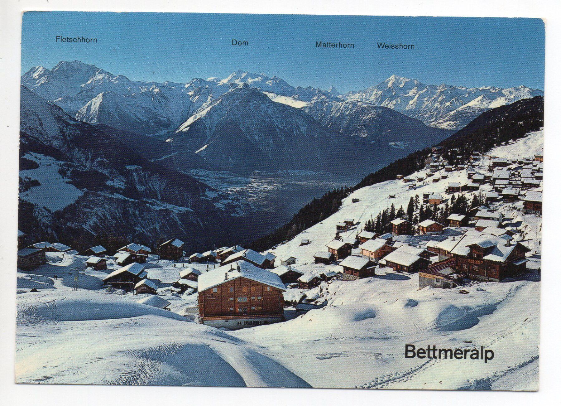 Cartoline postali: BETTMERALP No. 44773 – Usato da Jona venduto da philajona