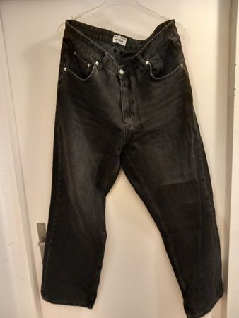 PULL & BEAR HERREN BAGGY JEANS HOSE SCHWARZ 36 L 46 WIE NEU