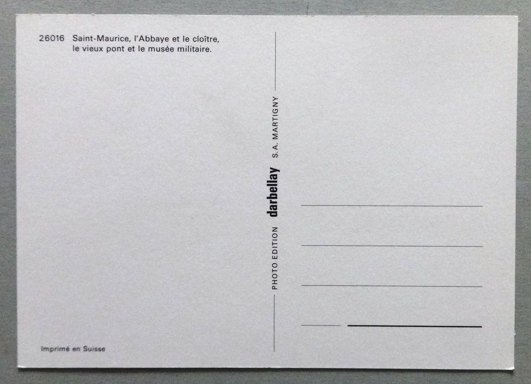 Cartoline postali: Saint-Maurice, l' Abbaye et le cloître – Usato da Fétigny venduto da Billy2miny 1