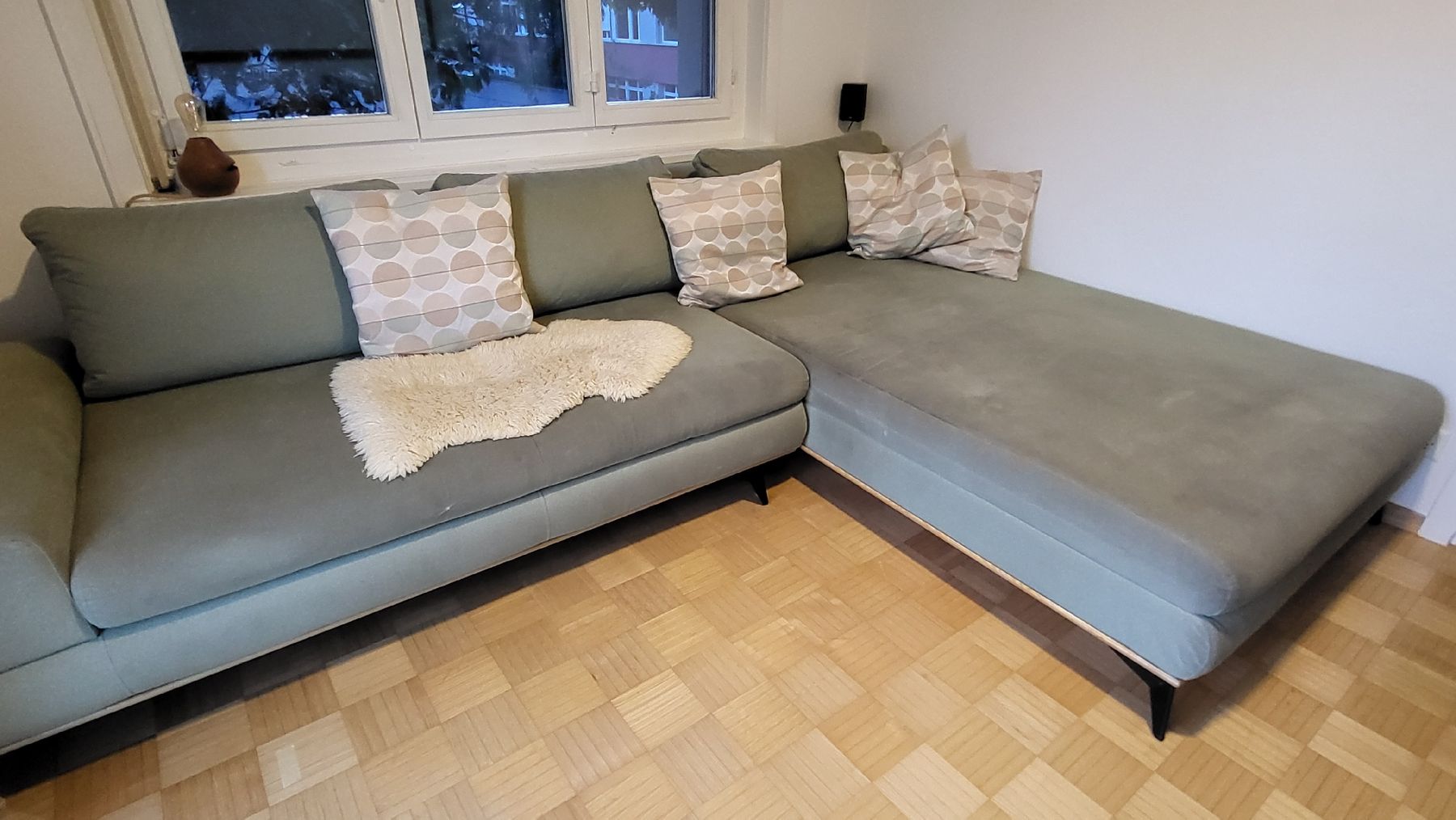 Conforama Divani: Ecksofa ausziehbar hellgrün Gebraucht Sofa – Difettoso da Arni BE venduto da ChunntDrus 7