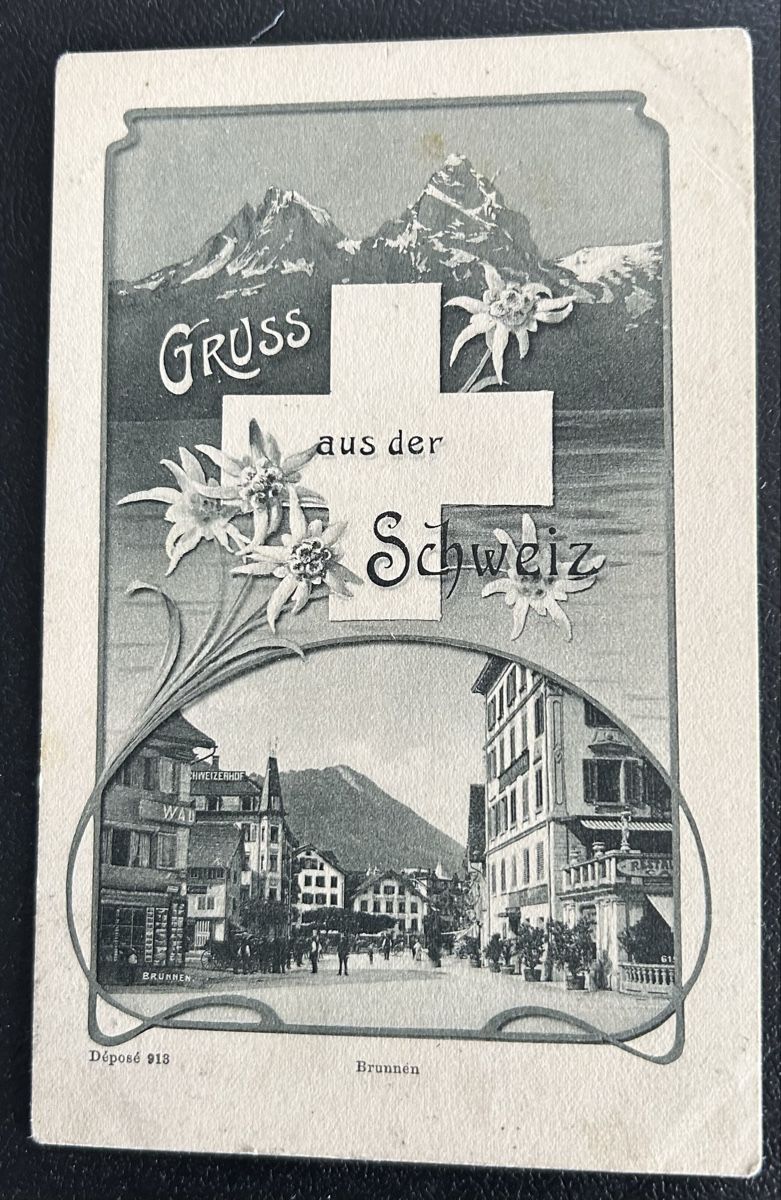 Ansichtskarten: Gruss aus der Schweiz Brunnen  – Gebraucht aus Horw von Tellbub