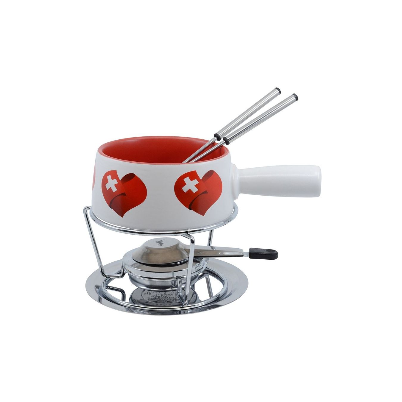 Küchengeräte: Käsefondue-Set Small 5-tlg "Swiss Heart" – Neu und originalverpackt aus Wettingen von kochshop
