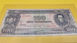 Bolivien 100 Bolivianos 1945, Banco Central de Bolivia