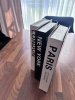 Deko Bücher Set, London, New York, Paris, Neuwertig