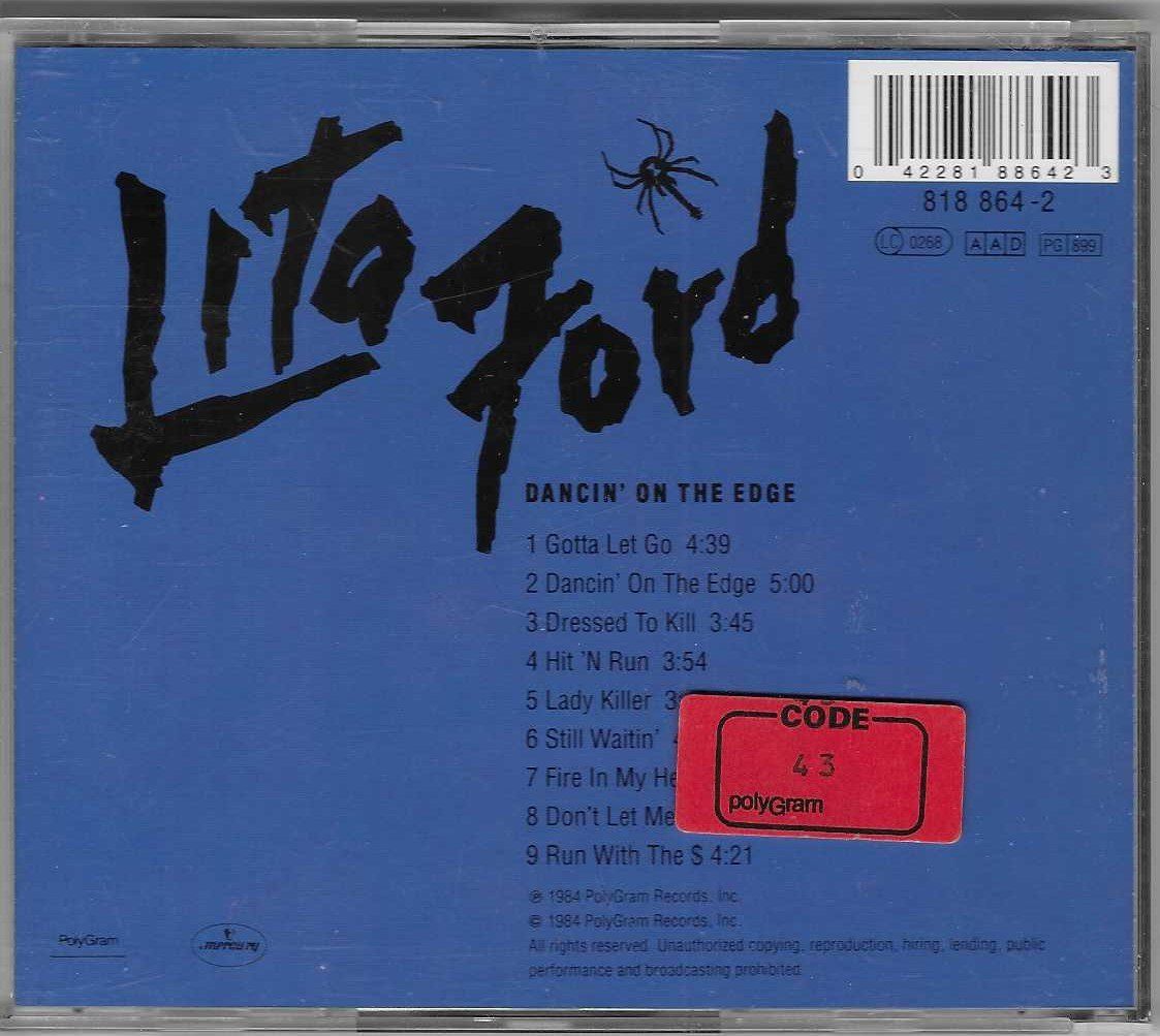 CD: Lita Ford - Dancin' On The Edge – Usato da Flims - Dorf venduto da Stagediver 1