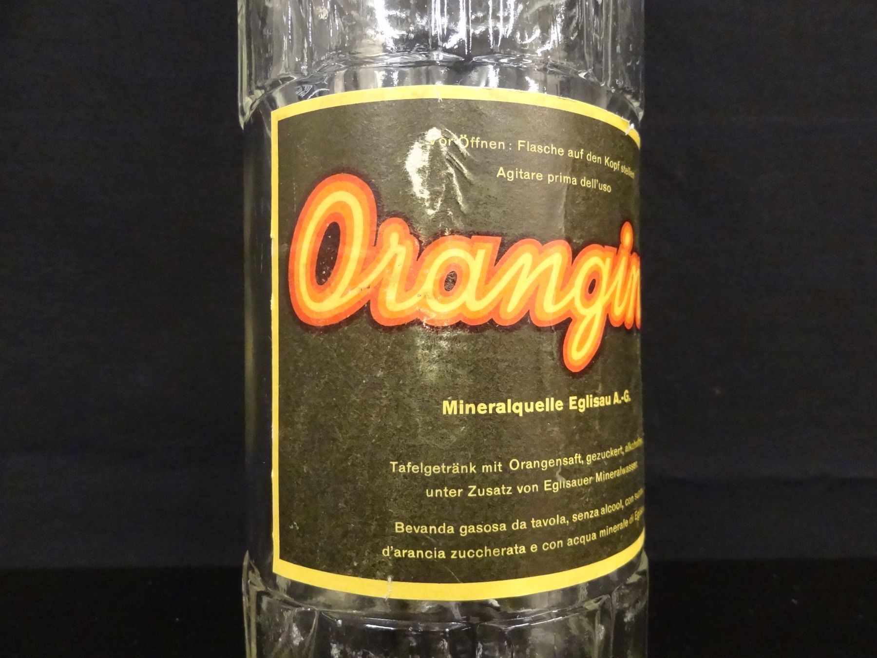 Gläser, Krüge & Flaschen: alte Flasche ORANGINA EGLISAU 1962 – Gebraucht aus Kerzers von Flaschenposten 3