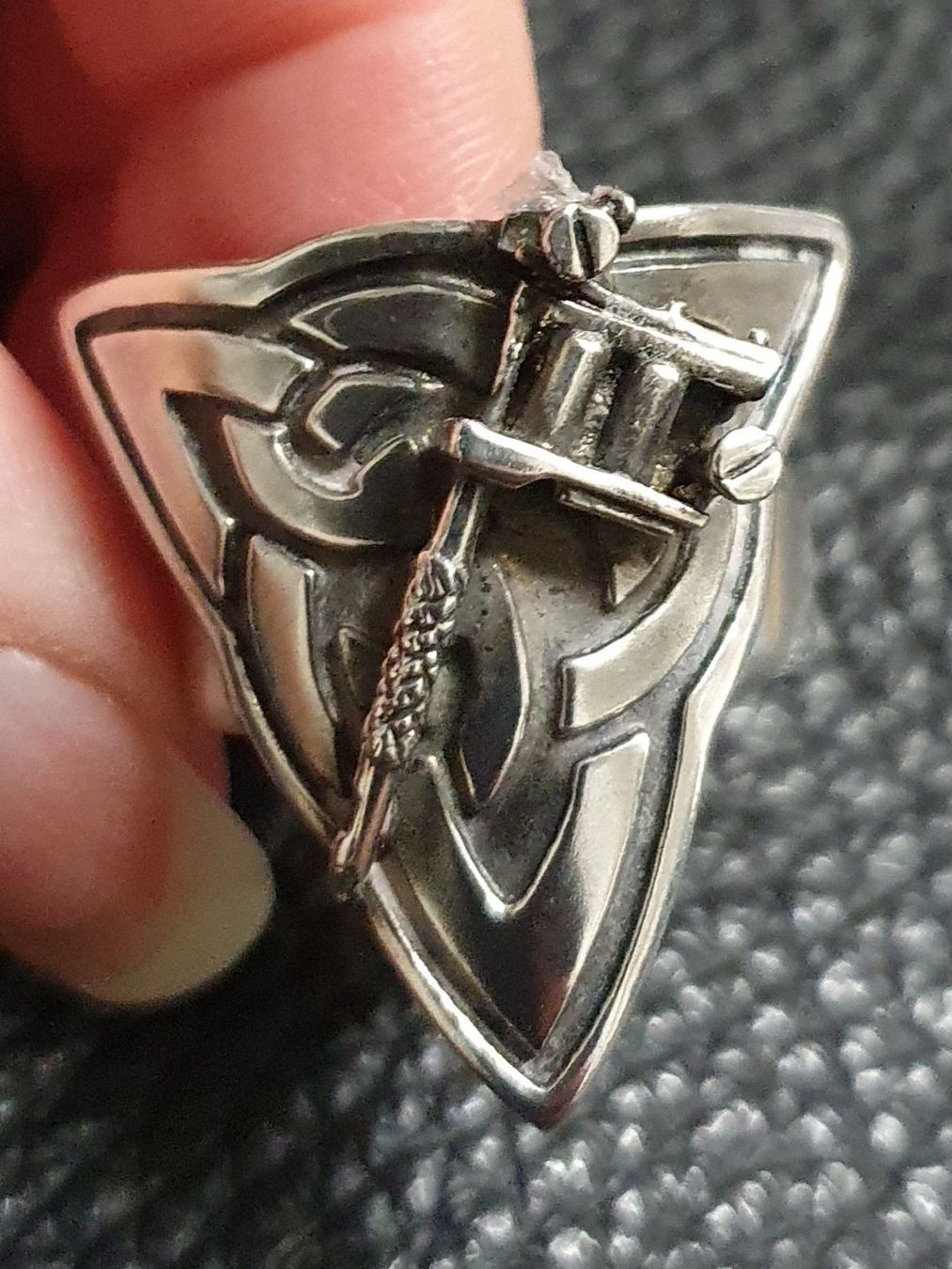 Anelli: Neu: Tribal Tattoo - Ring / 925 Silber / Gr. 62 – Nuovo (secondo la descrizione) da Muri AG venduto da Edlerweiss-Schwarz 1