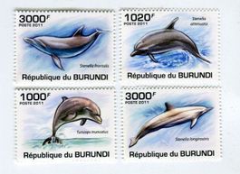 Briefmarken "Delfine". Burundi.
