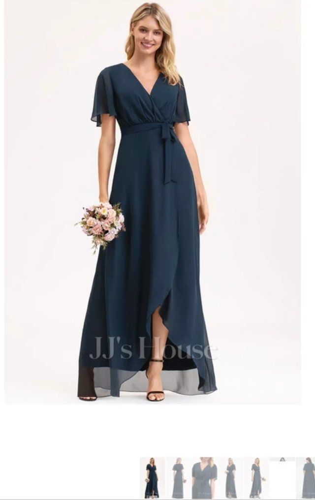 JJ’s House Vestiti: Marineblaues Chiffonkleid – Usato da Winterthur venduto da jul_v9wx