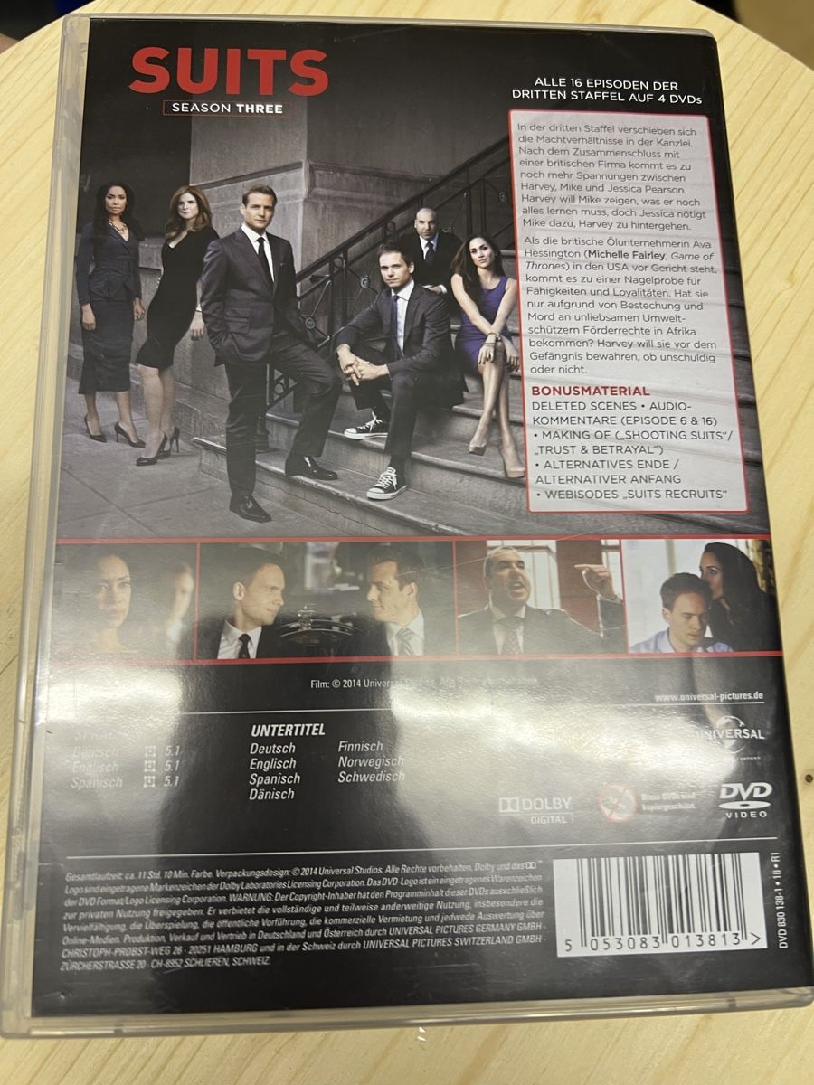 Tutti i DVDs: Suits - Staffel 3, DVD, Top Zustand, Versand A-Post – Nuovo (secondo la descrizione) da Wetzikon ZH venduto da cyb_7y78 1