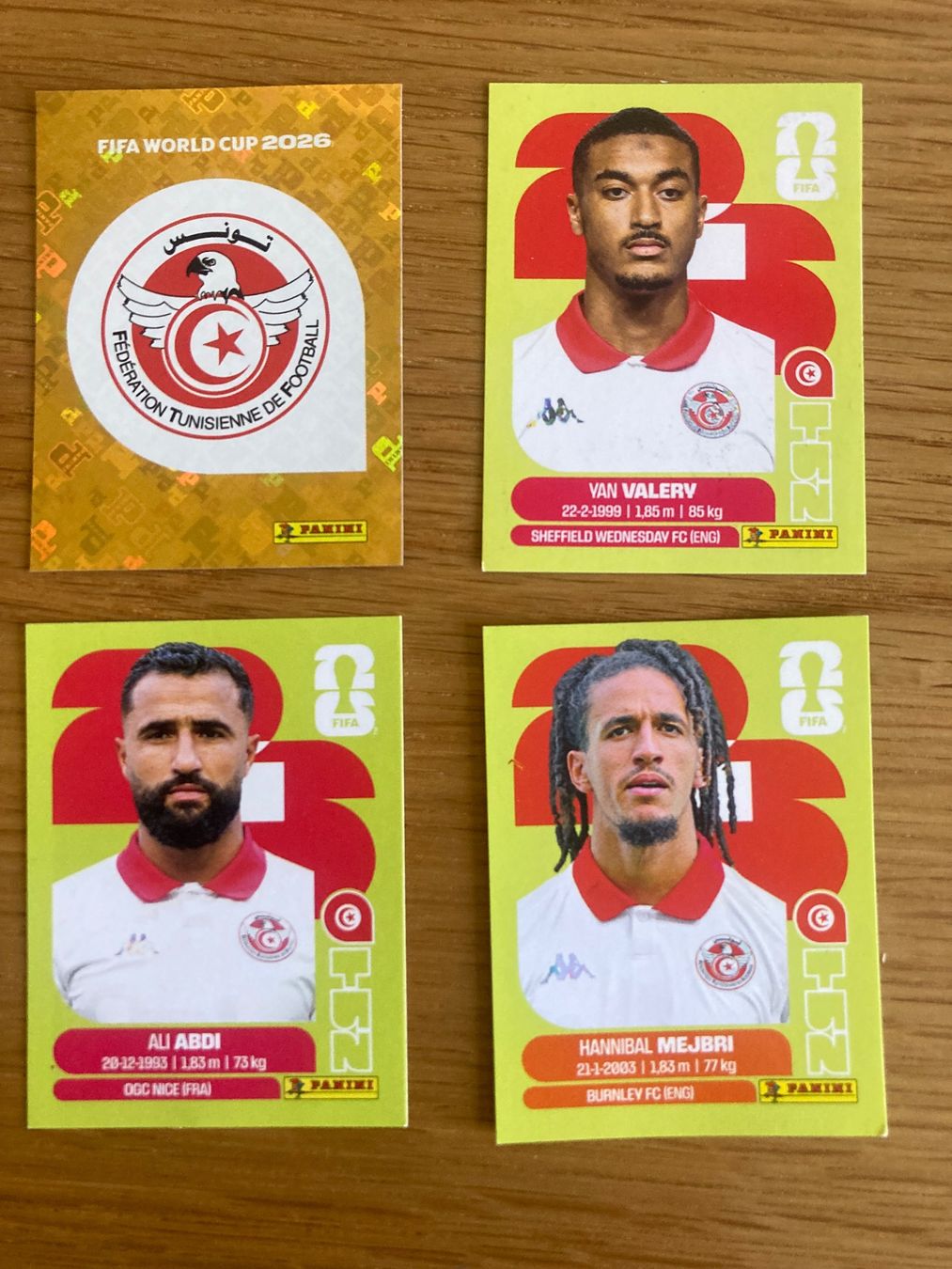 Panini Carte collezionabili: WM Sticker TUN 1, 4, 7, 14 – Nuovo (secondo la descrizione) da Winterthur venduto da Whitefish
