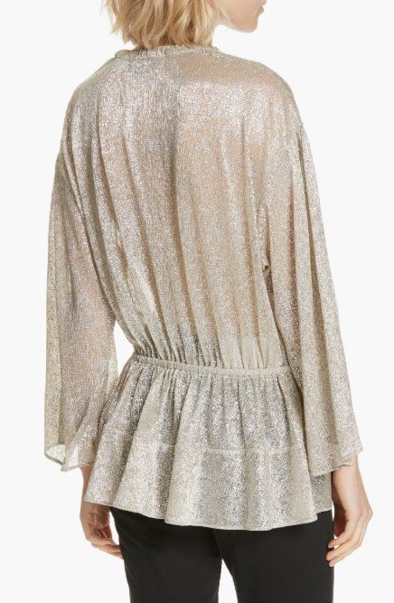 Iro Top: Blouse dorée metalique IRO - taille 42 – Usato da Troinex venduto da Irisglo 7