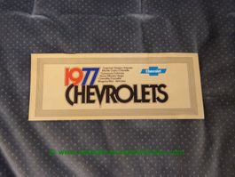Chevrolet Modellprogramm 1977 Prospekt englisch