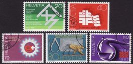 Satz SBK-Nr. 663-667 (Sonderpostmarken 1982) gestempelt