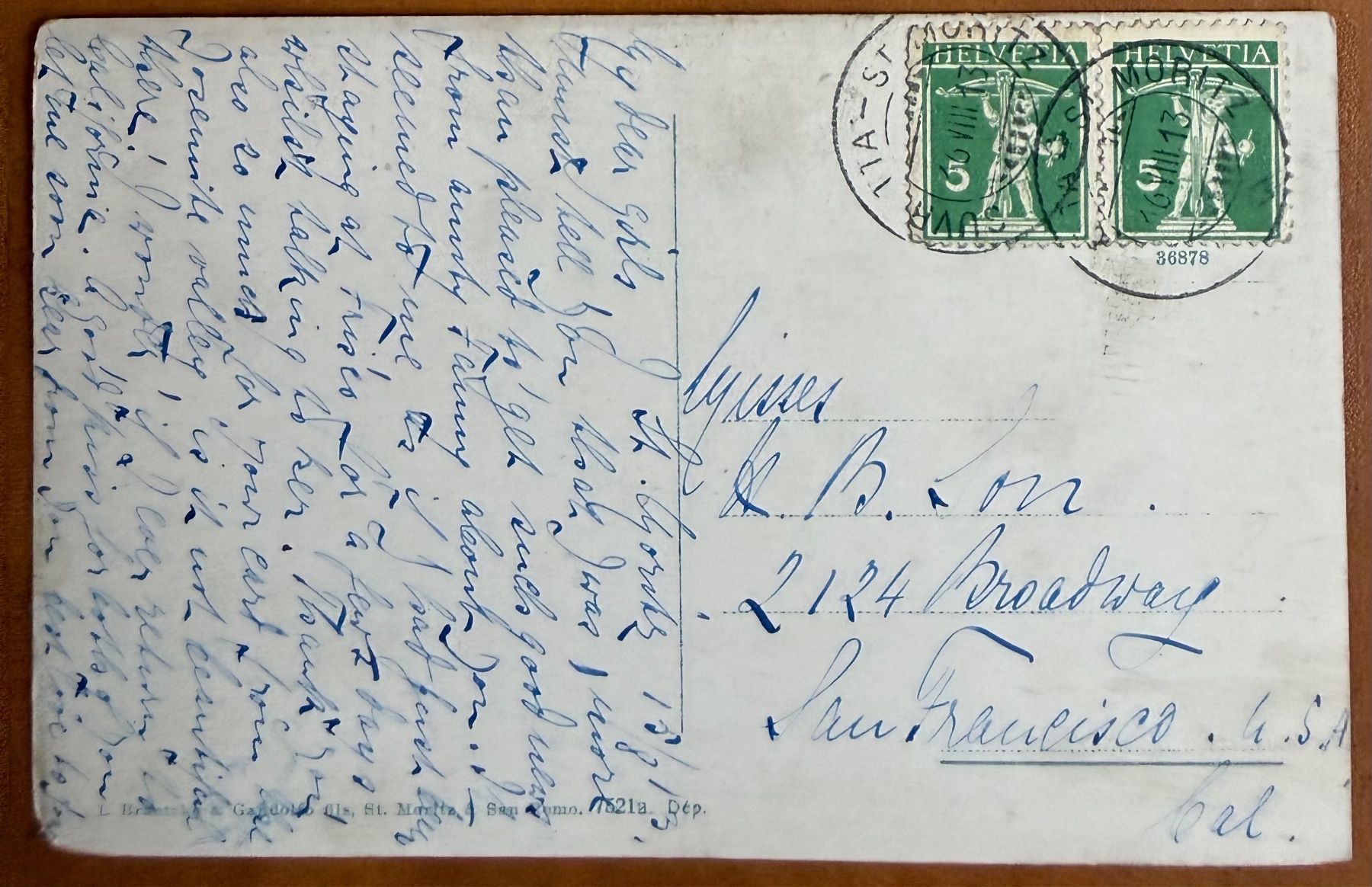 Cartes postales: St. Moritz - Panorama 1913 – D'occasion à Lutry par Ediego 1