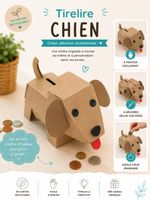 tirelire chien carton/sparschwein hundforme/salvadanaio